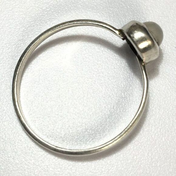 Sterling Silver Ring Size 7.5 Cat's Eye Moonstone Feldspar Cabochon Stone - Picture 11 of 13